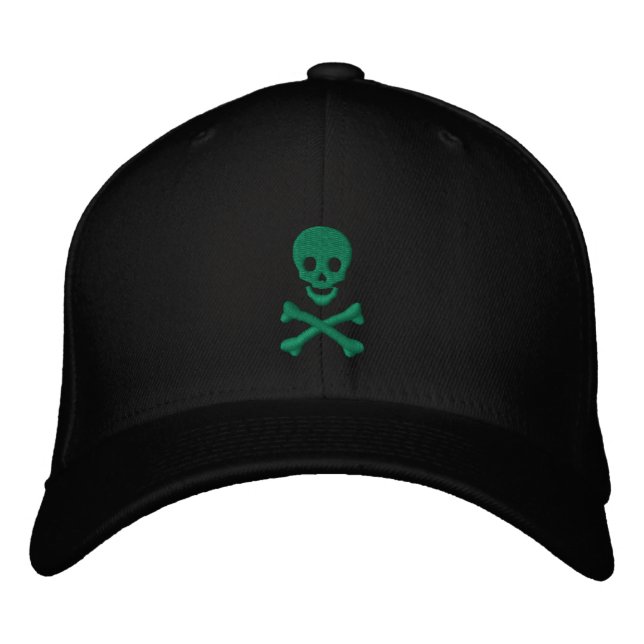 Casquette Brodée Crâne et os croisés (Devant)