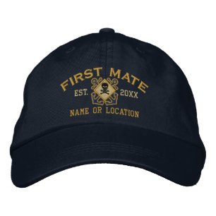 Casquette Brodée Crâne Nautique de première couche personnalisée
