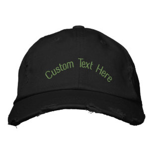 Casquette Brodée Créez votre propre chapeau brodé avec un texte per