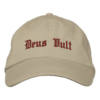 Casquette Brodée Croisés Templiers Deus Vult   VERT KHAKI