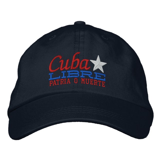 Casquette Brodée Cuba Libre Motto Broderie (Devant)