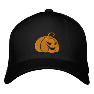 Casquette brodée de citrouille