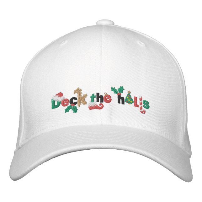 Casquette Brodée Deck the Halls (Devant)
