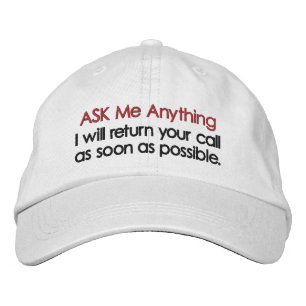 CASQUETTE BRODÉE DEMANDEZ-MOI QUOI QUE CE SOIT
