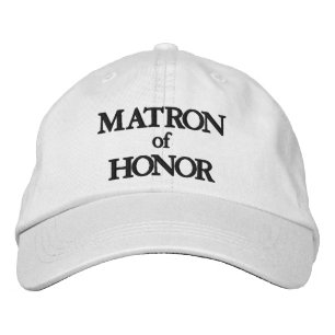 Casquette Brodée Demoiselle d'honneur noir blanc personnalisé éléga