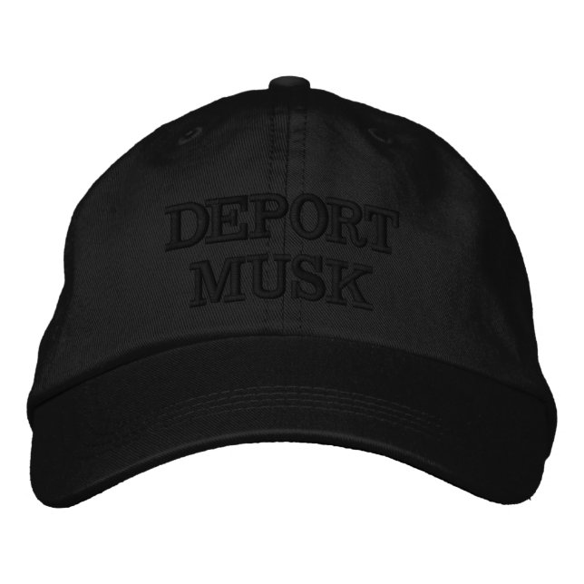 Casquette Brodée DEPORT MUSK ( noir sur noir ) (Devant)