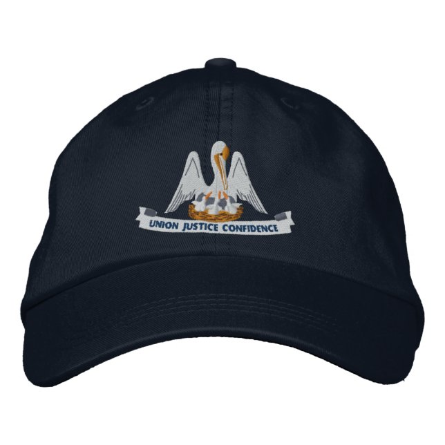 Casquette Brodée Design de Louisiana State Flag (Devant)