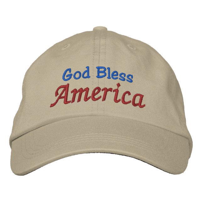 Casquette Brodée Dieu bénit l'Amérique par SRF (Devant)