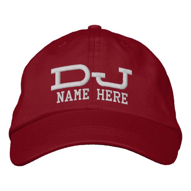 Casquette Brodée DJ personnalisé (Devant)