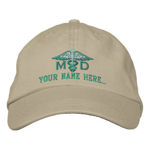 Casquette Brodée DM personnalisée votre caducée Médicale des tex