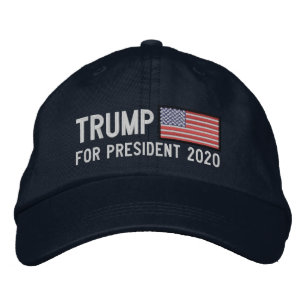 Casquette Brodée Donald Trump à la présidence avec le drapeau am