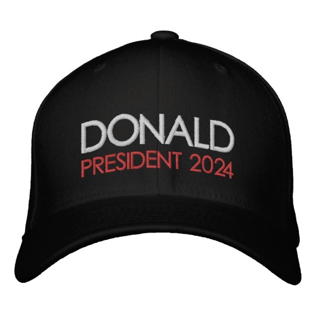 Casquette Brodée Donald Trump Président 2024 (Devant)