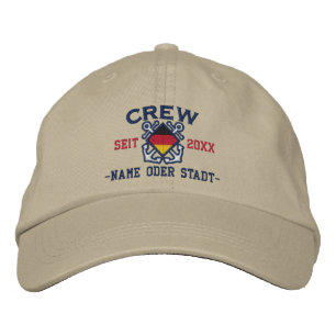 Casquette Brodée Drapeau allemand personnalisé Équipage nautique