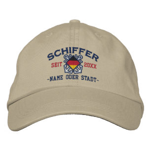 Casquette Brodée Drapeau allemand personnalisé Skipper Nautique