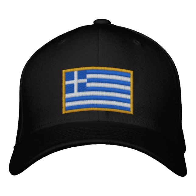 Casquette Brodée Drapeau de la Grèce (Devant)