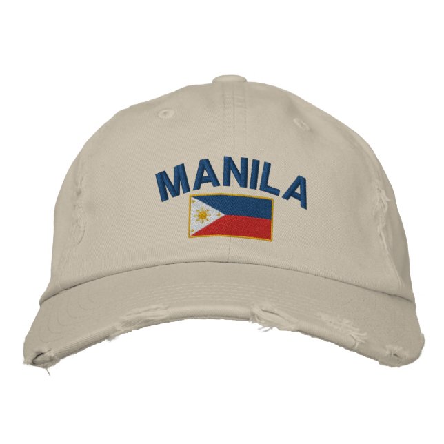 Casquette Brodée Drapeau des Philippines Manille (Devant)