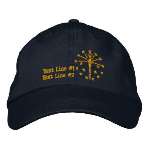 Casquette Brodée Drapeau d'état Indiana Design Personnalisez-le