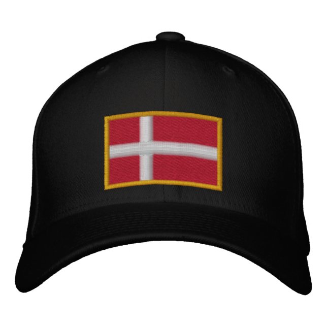 Casquette Brodée Drapeau du Danemark (Devant)