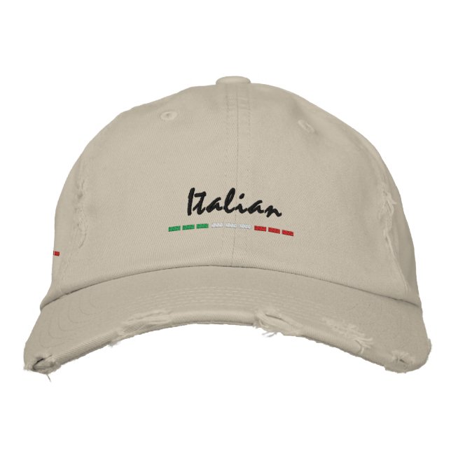 Casquette Brodée Drapeau Italien De Côté (Devant)