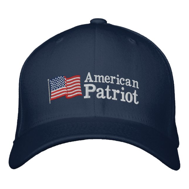 Casquette Brodée Drapeau patriotique américain B (Devant)