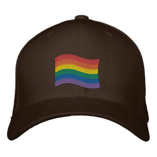 Casquette Brodée Drapeau traditionnel LGBTQ+ Pride Basse-Basse Brod