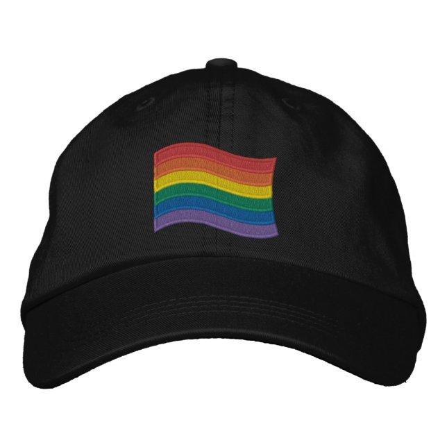 Casquette Brodée Drapeau traditionnel LGBTQ+ Pride Basse-Basse Brod (Devant)