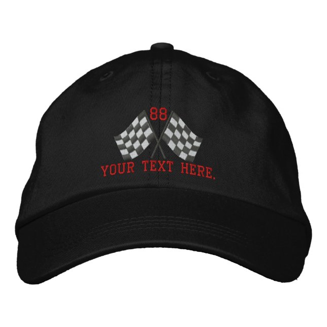 Casquette Brodée Drapeaux de course surchargés personnalisés Broder (Devant)