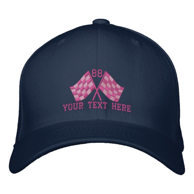 Casquette Brodée Drapeaux de course surchargés personnalisés Broder (Devant)
