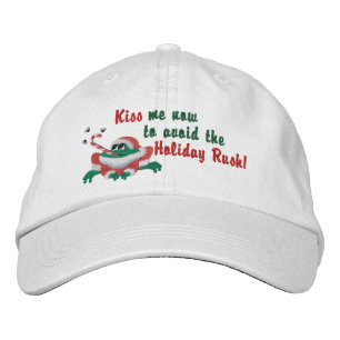 Casquette Brodée Drôle Embrasse-moi maintenant grenouille