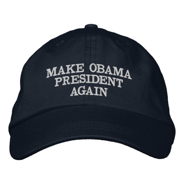 Casquette Brodée Drôle "faites le Président Again d'Obama " (Devant)
