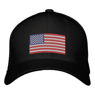 Casquette brodée du drapeau américain