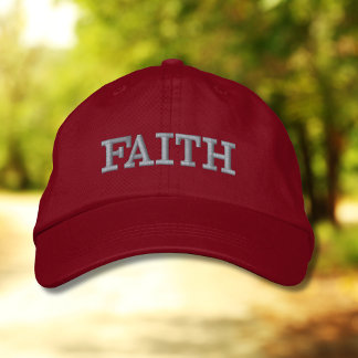 Casquette brodée du mot de foi