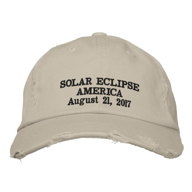 Casquette Brodée Éclipse solaire Amérique le 21 août 2017 (Devant)