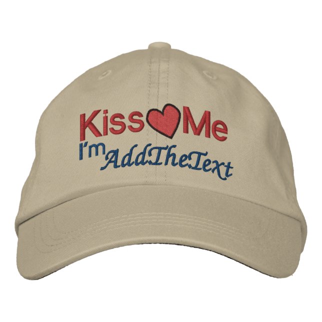 Casquette Brodée Embrasse-moi - je suis ... (Devant)