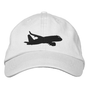 Casquette Brodée Embroderie volante Silhouette de l'avion de ligne