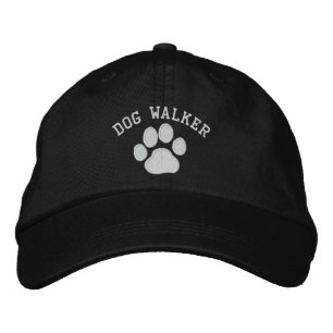 Casquette Brodée Empreinte de patte de chien   Texte personnalisé d