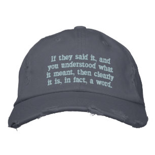 Casquette Brodée En fait, il s'agit clairement d'un mot