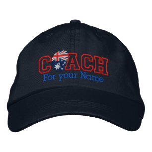 Casquette Brodée Entraîneur australien personnalisé avec votre nom