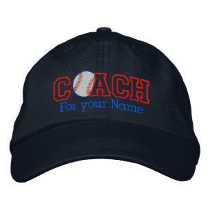 Casquette Brodée Entraîneur de baseball personnalisé avec votre nom