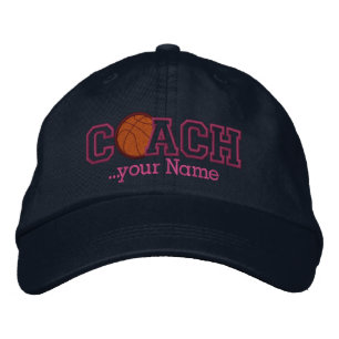 Casquette Brodée Entraîneur de basket-ball personnel rose pour votr