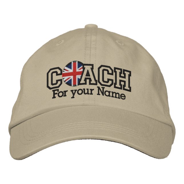 Casquette Brodée Entraîneur personnalisé avec votre nom (Devant)