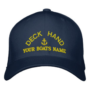Casquette Brodée équipage de bateau de pont personnalisé