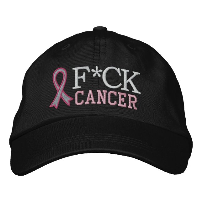 Casquette Brodée F*CK Cancer du sein (Devant)