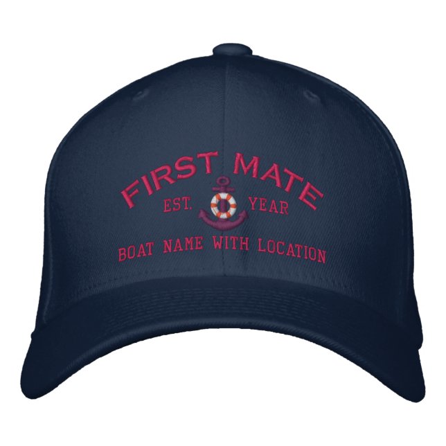 Casquette Brodée Facile de personnaliser l'Ancre P de premier (Devant)