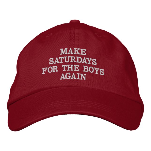 CASQUETTE BRODÉE FAITES SAMEDI POUR LES GARÇONS ENCORE ! (Devant)