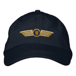 Casquette Brodée Faites vos lauréats Monogrammes de l'aviation Aile