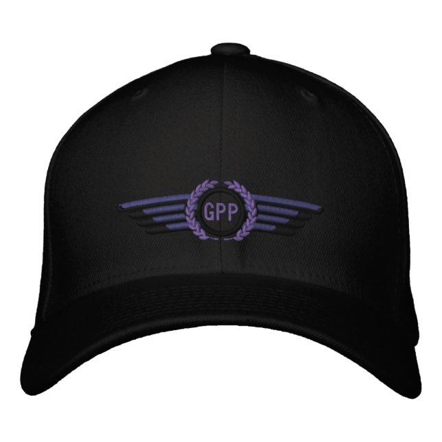 Casquette Brodée Faites vos lauréats Monogrammes de l'aviation Aile (Devant)