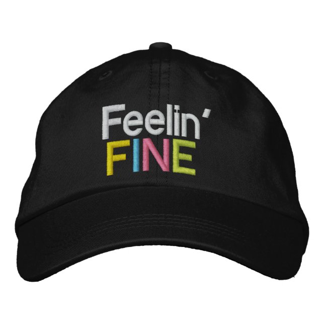 Casquette Brodée Feelin' Fine ! par SRF (Devant)