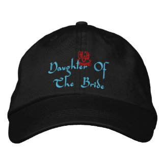 Casquette Brodée Fille De L'Épouse Mariage I Black