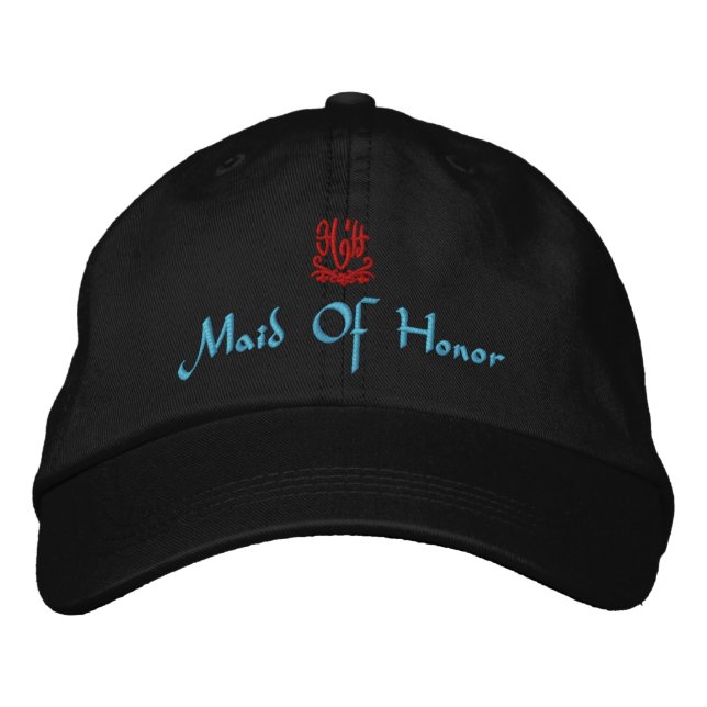 Casquette Brodée Fille D'Honneur Mariage I Black (Devant)